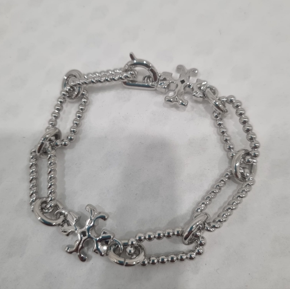 Tory Burch Roxanne Chain Silver Bracelet